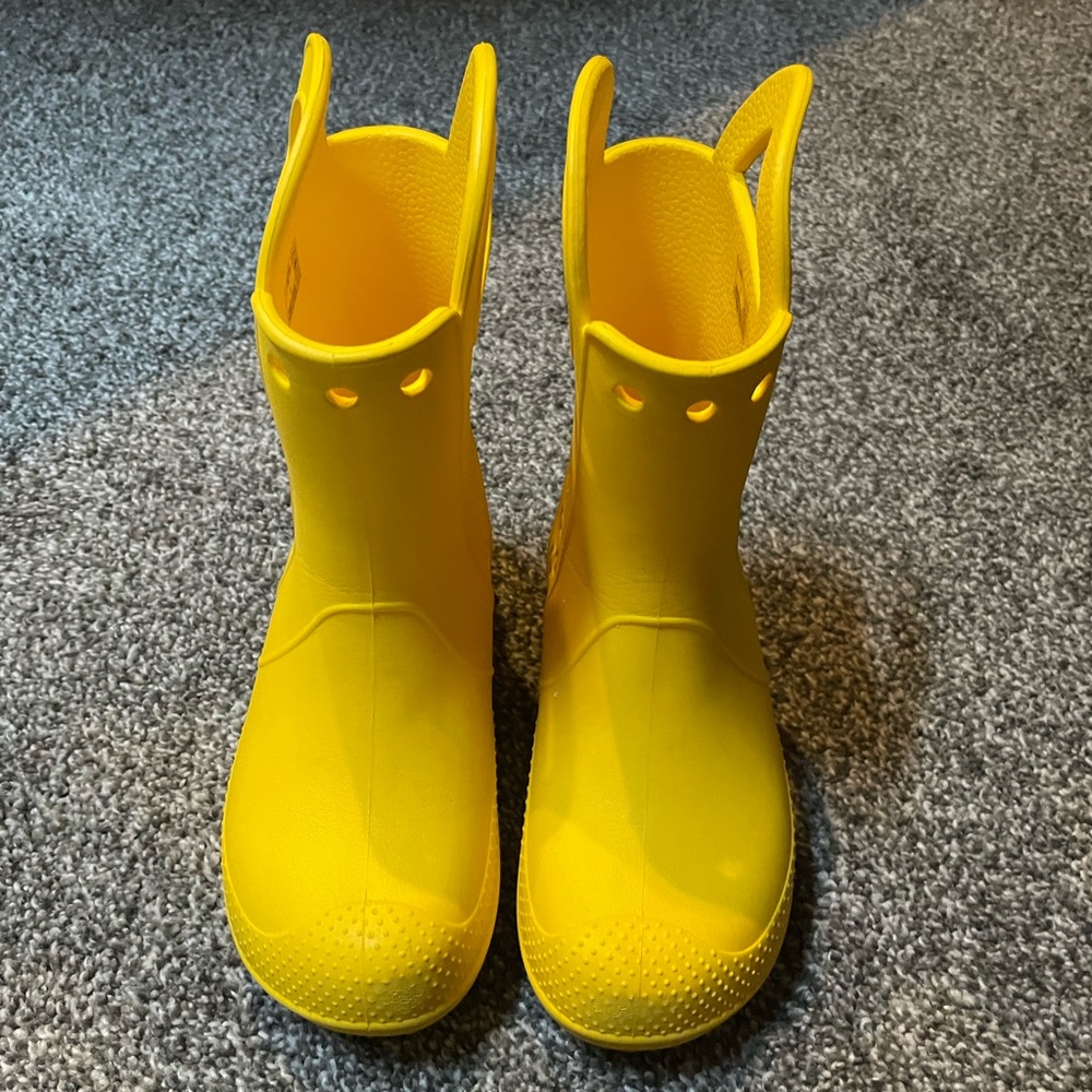 CROCS Bright Yellow Kids Boots